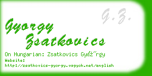 gyorgy zsatkovics business card